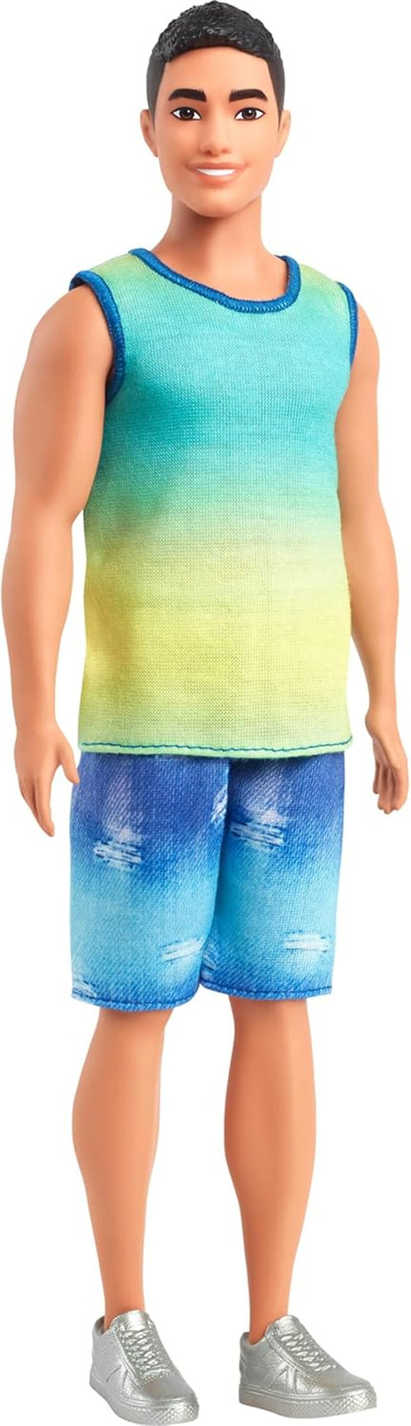 Barbie Fashionistas Ken Doll #236 with Black Hair, Wearing Blue and Green Ombre