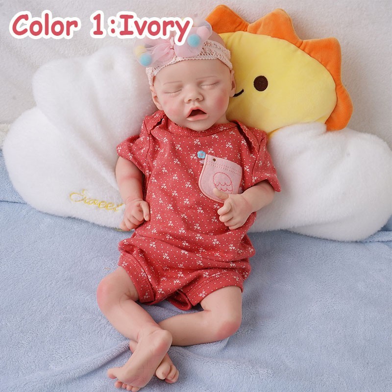 17.71” solid silicone doll silicone reborn doll silicone girl doll toys gifts