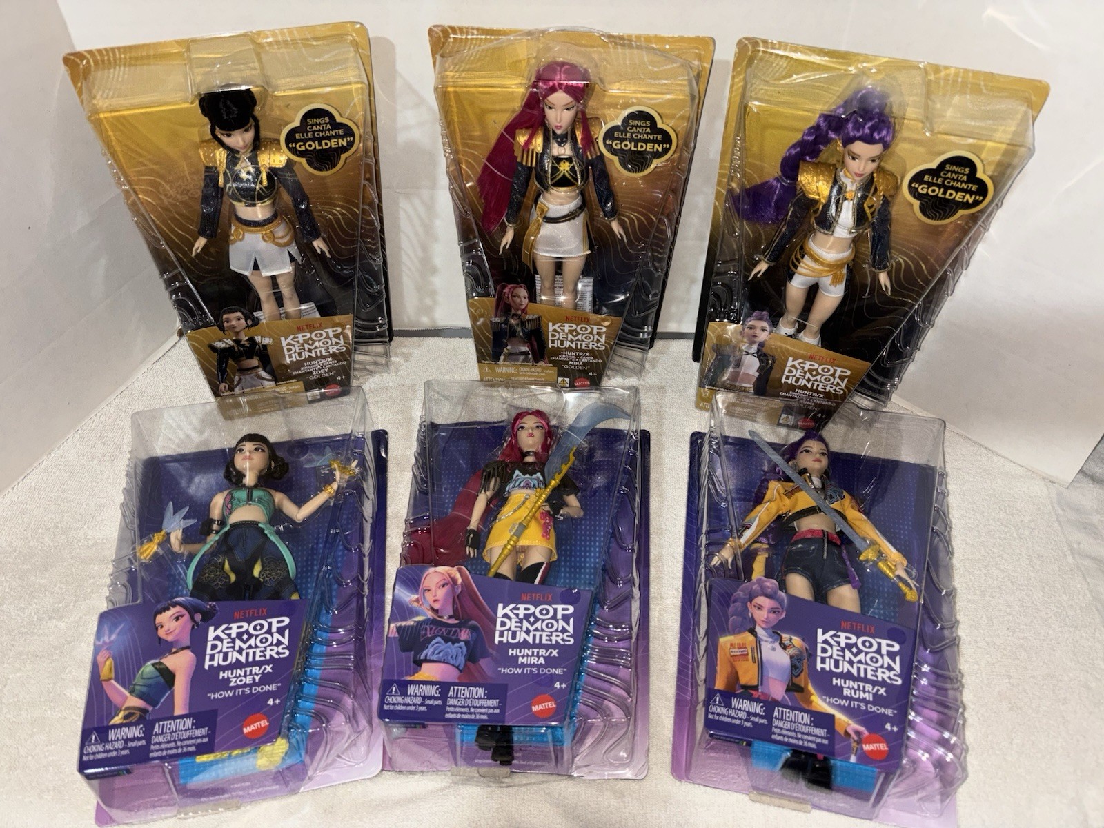 Lot Mattel KPop Demon Hunters Rumi Zoey Mira Golden Singing Dolls How It’s Done