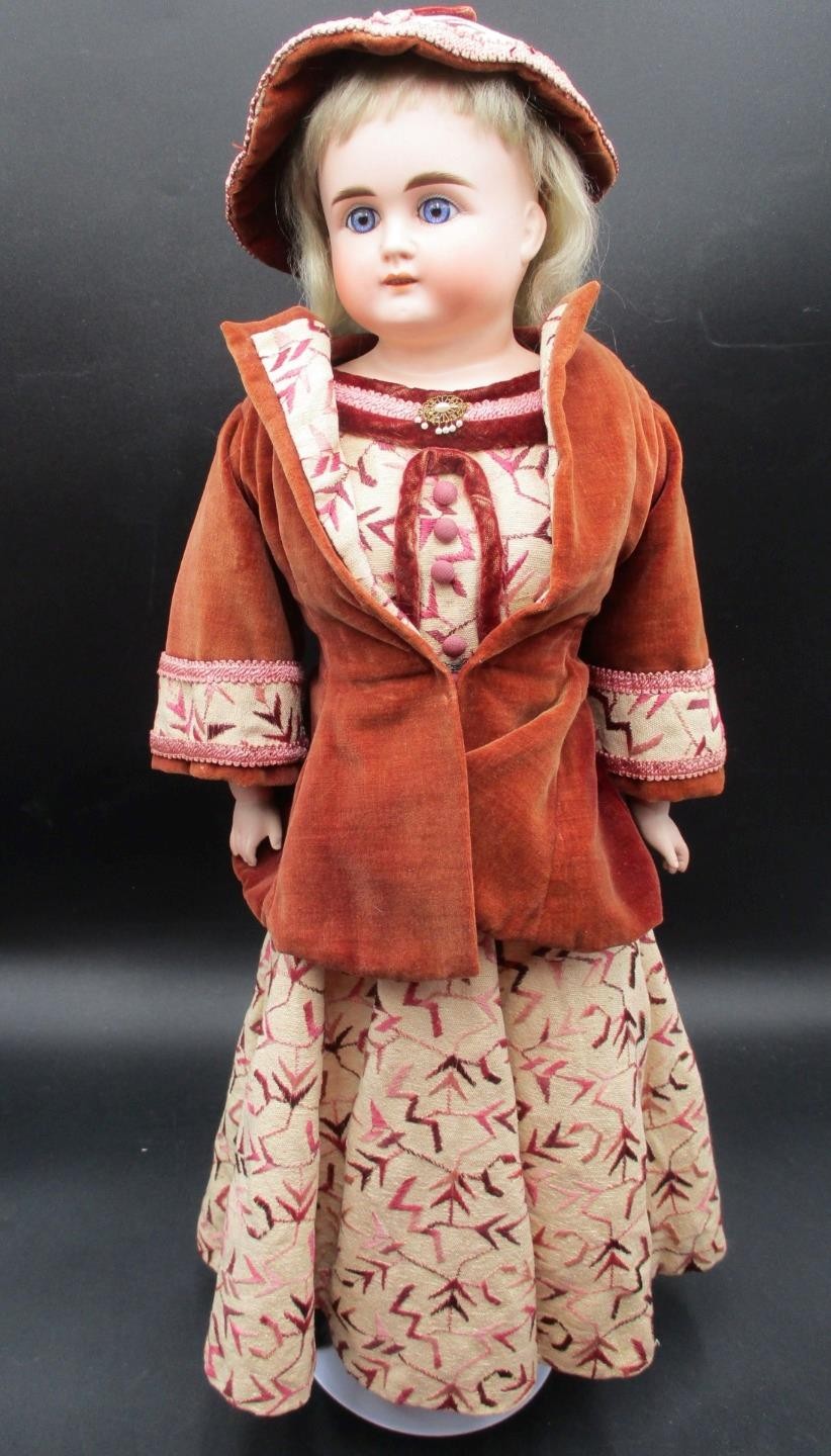 24″ Antique German ABG Alt Beck Gottschalck 1123 No 10 Bisque Turned Head Doll