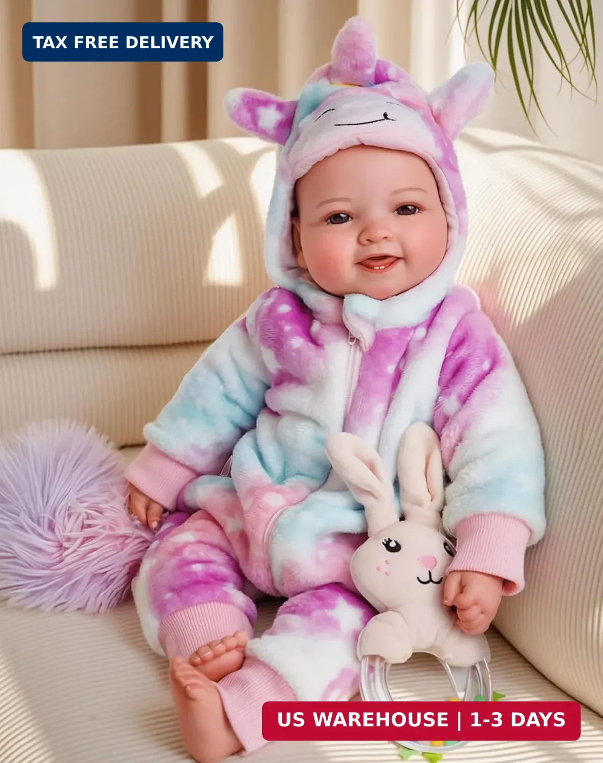 BABESIDE Baby Dolls, 17inch Large Realistic Cute Soft Body Baby Doll Real Life B