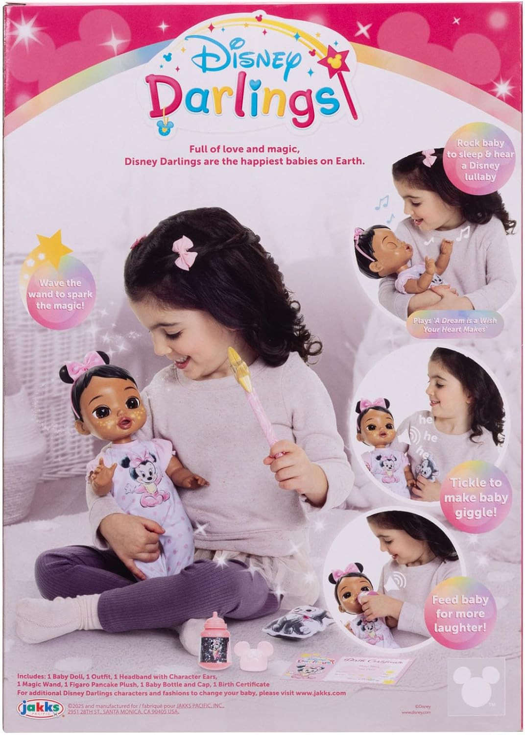 Disney Darlings 13-Inch Interactive Baby Doll – Magical Lights, Sounds, Music &