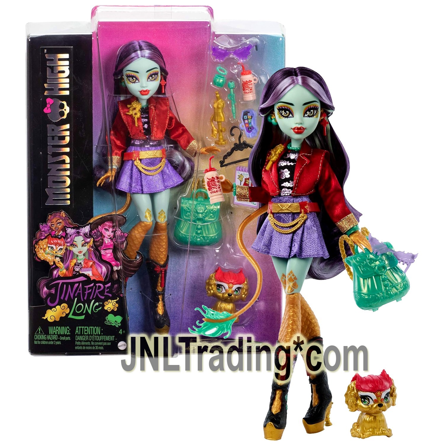 NEW 2024 Monster High Pet Buddies 11″ Doll – JINAFIRE LONG with Cloudy Yun Yun