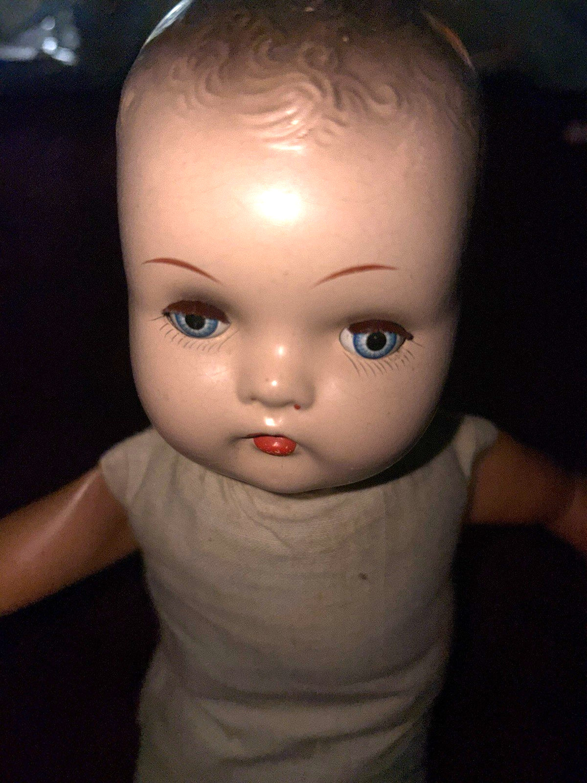 16″ Vntg/Antique Signed Horsman Baby Doll Compo Head/Rubber Arms+Legs/Cloth Body