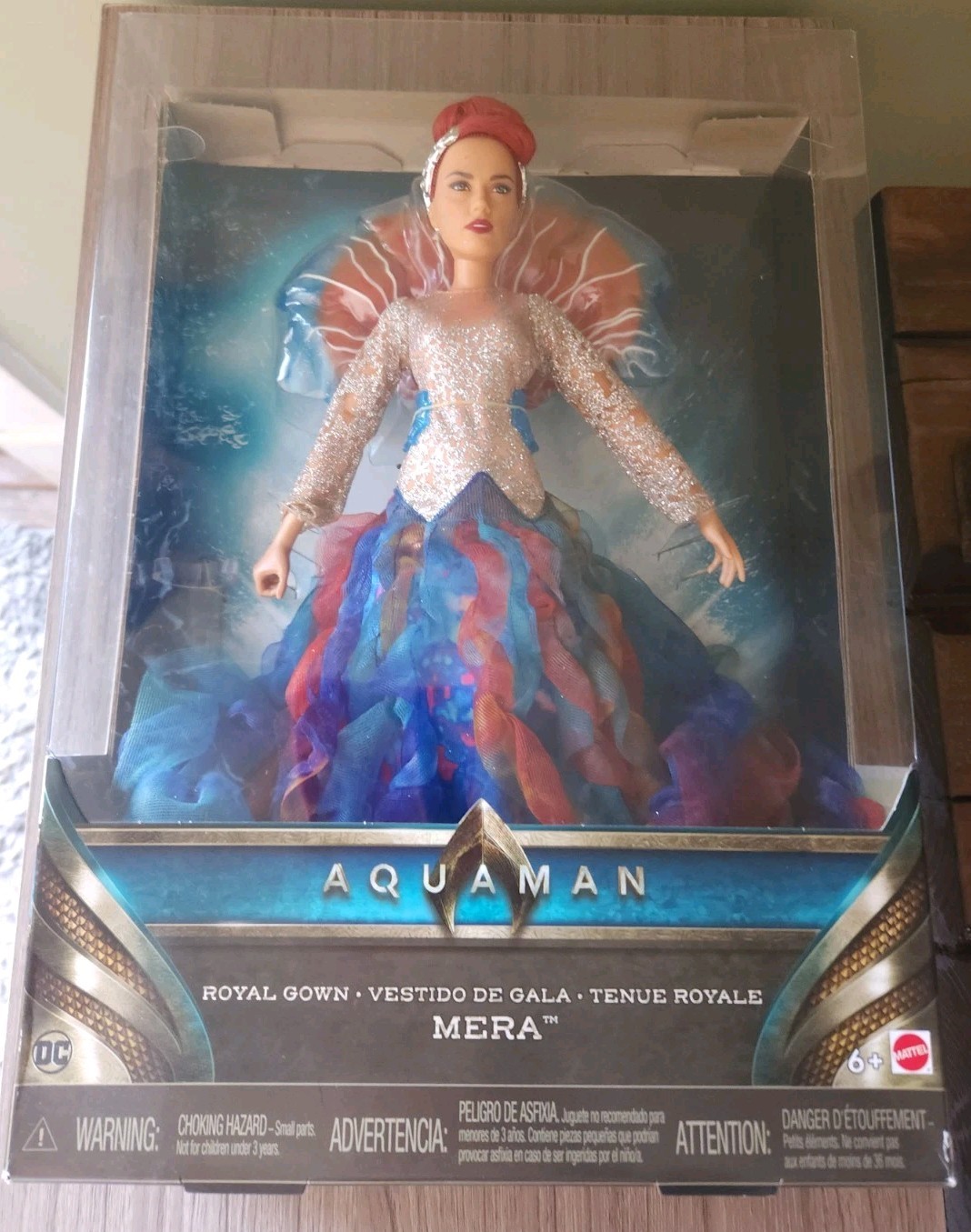 Mattel DC Aquaman ROYAL GOWN MERA Barbie Doll Amber Heard FYH14 NRFB