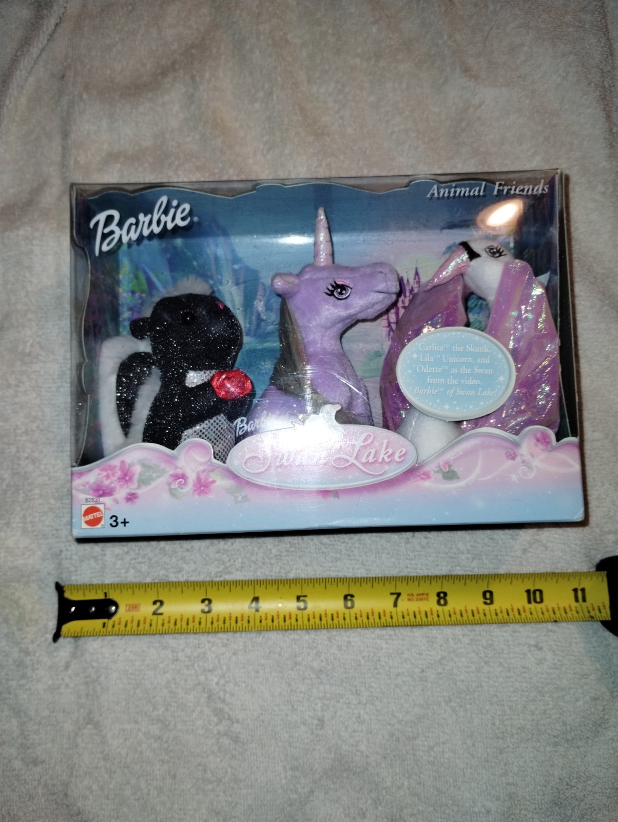 NIB Barbie Swan Lake Animal Friends Odette Carlita Lila Mattel 2003 Rare