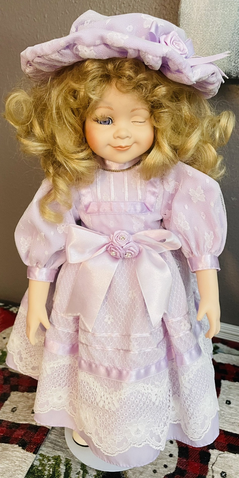 Ashton Drake Doll (19.5 in) Lavender Dress-Winking