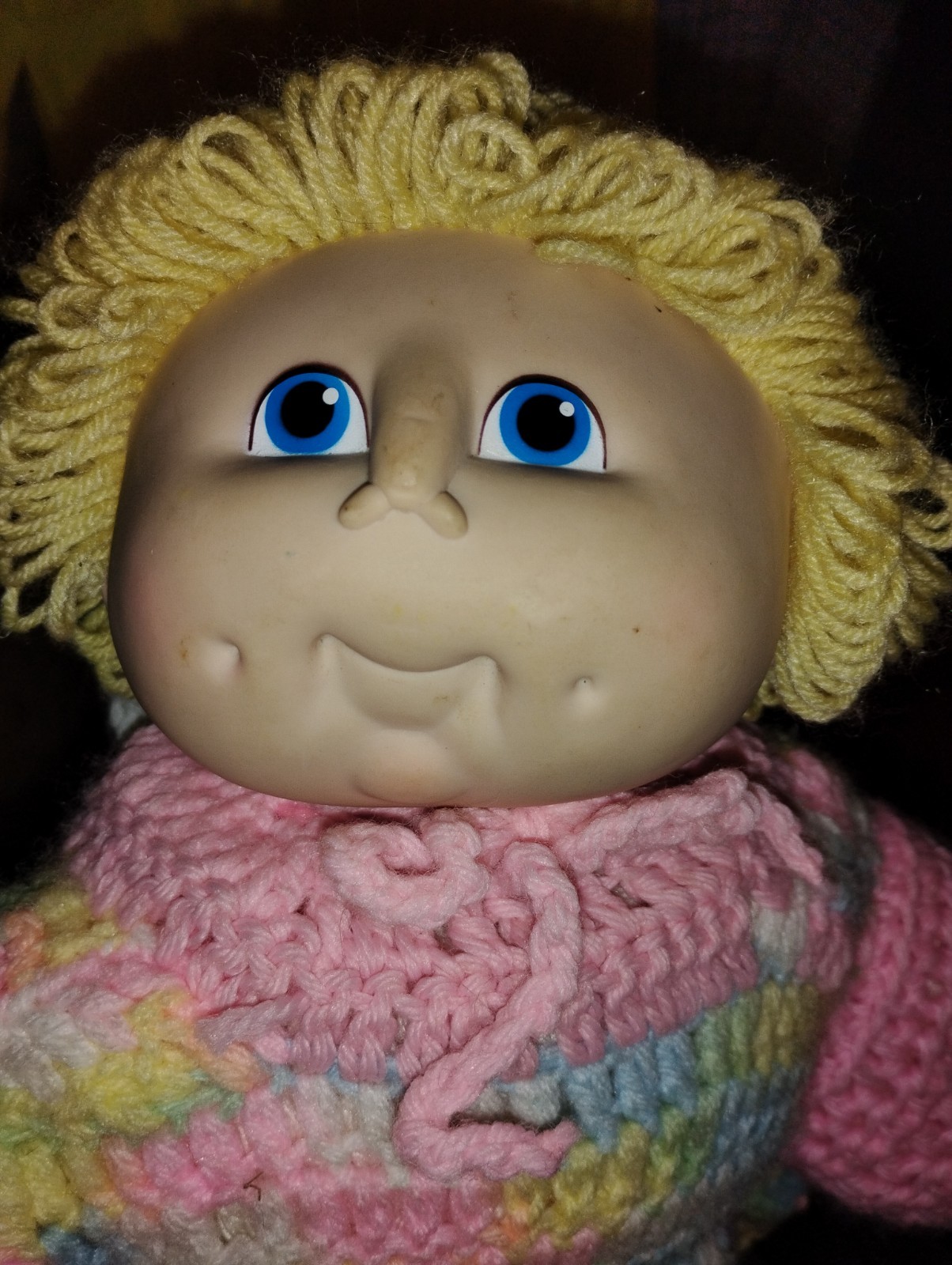 Vtg 1984 Martha Nelson Thomas The Original Doll Baby Doll Knit Crochet Outfit