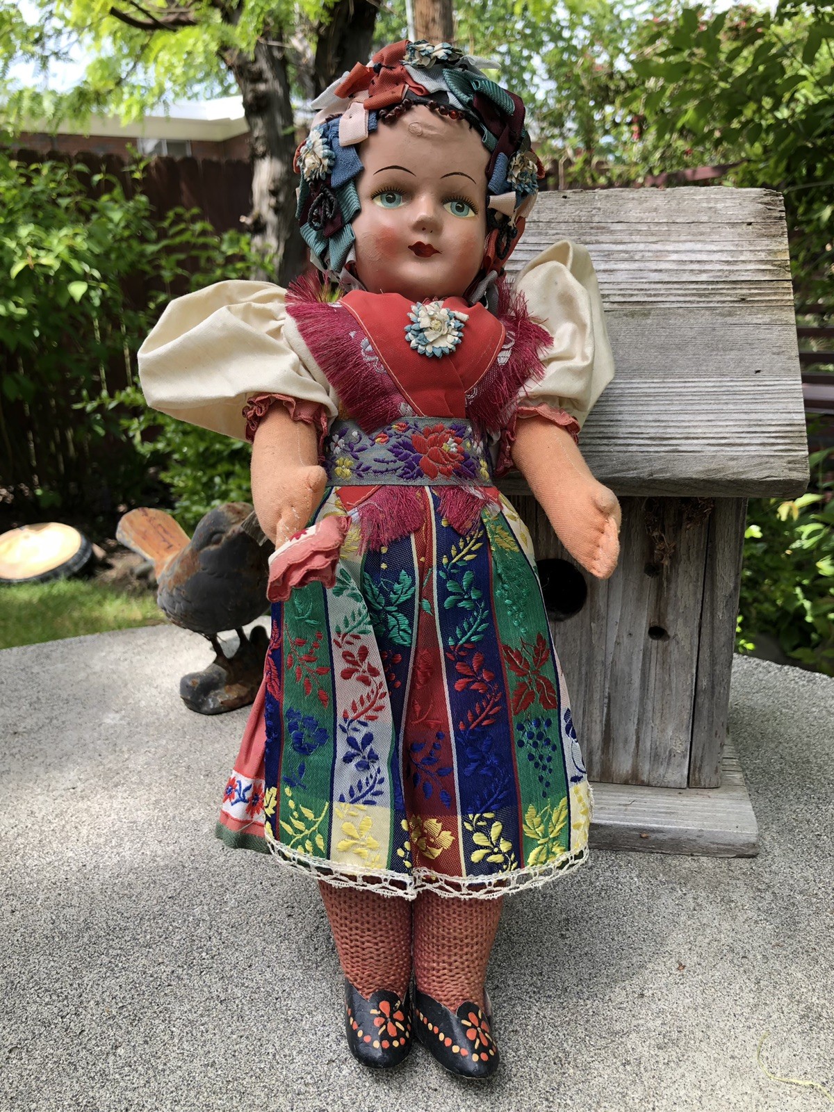 Beautiful Vintage Doll in Traditional Elaborate European Folk Costume
