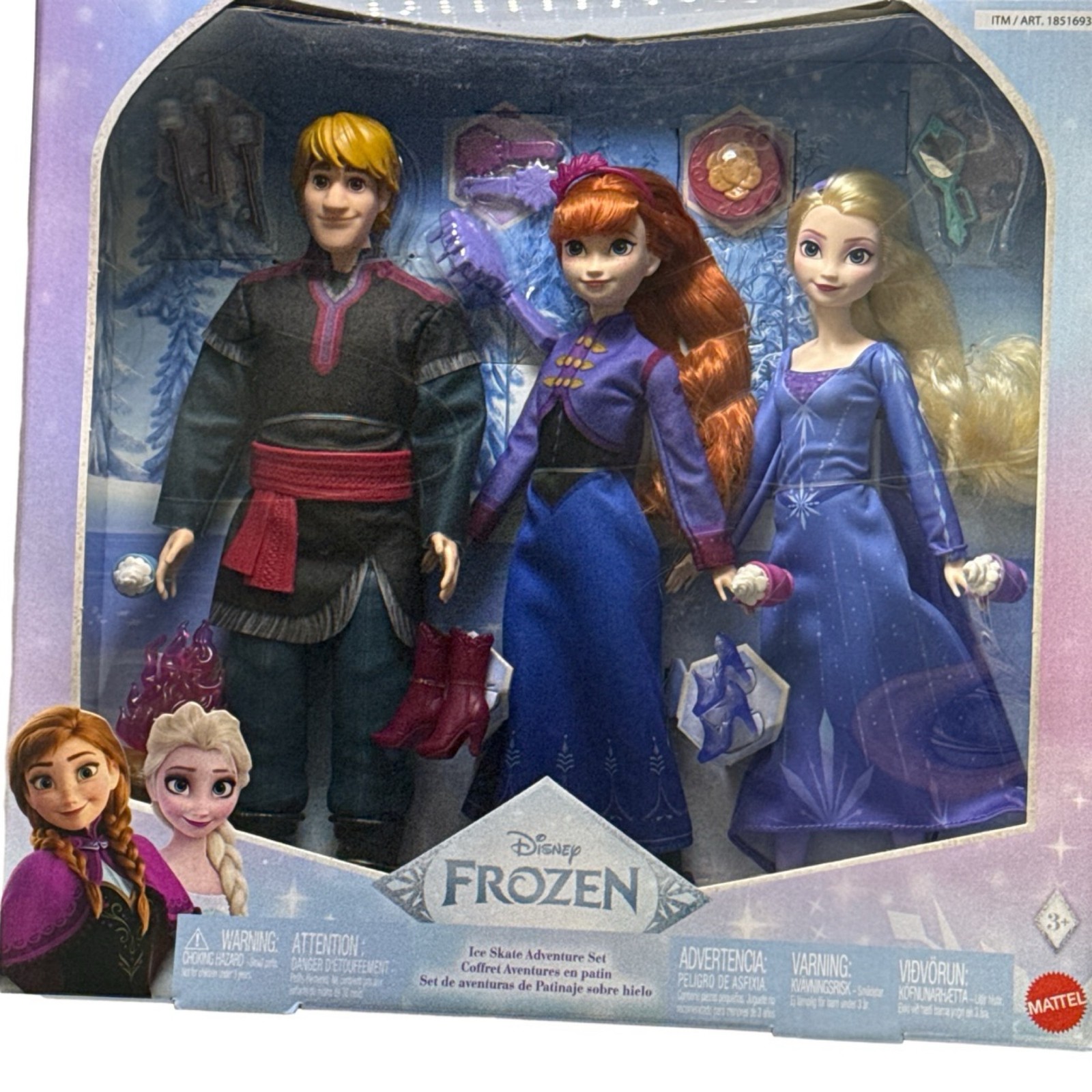 Disney Frozen Deluxe Petite Doll Set Anna Elsa Kristoff Mattel