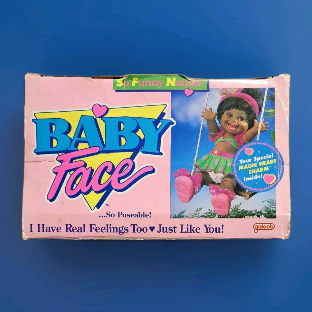 #5 SO FUNNY NATALIE ? BABY FACE DOLL Galoob African American AA BLACK Box