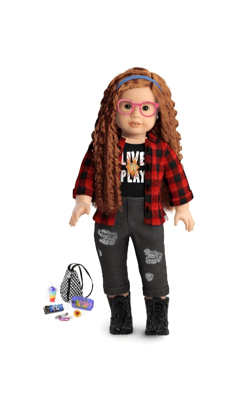 American Girl CYO Addy Mold Light Skin Red Hair Freckles Green Eyes Doll