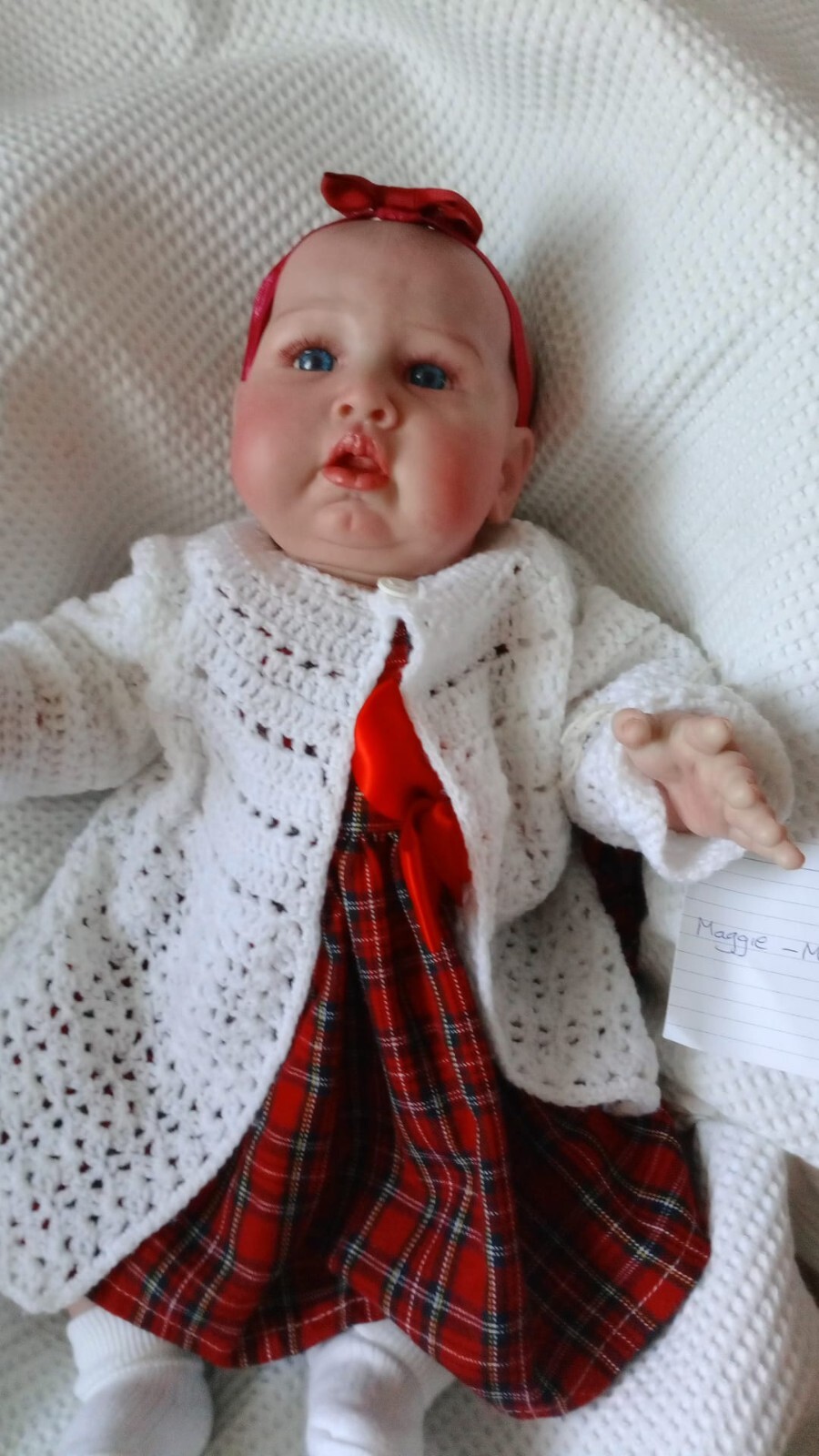 MAGGIE-MAY Sweet reborn baby girl Professionally weighted to 6.06lbs 19″ 48cm