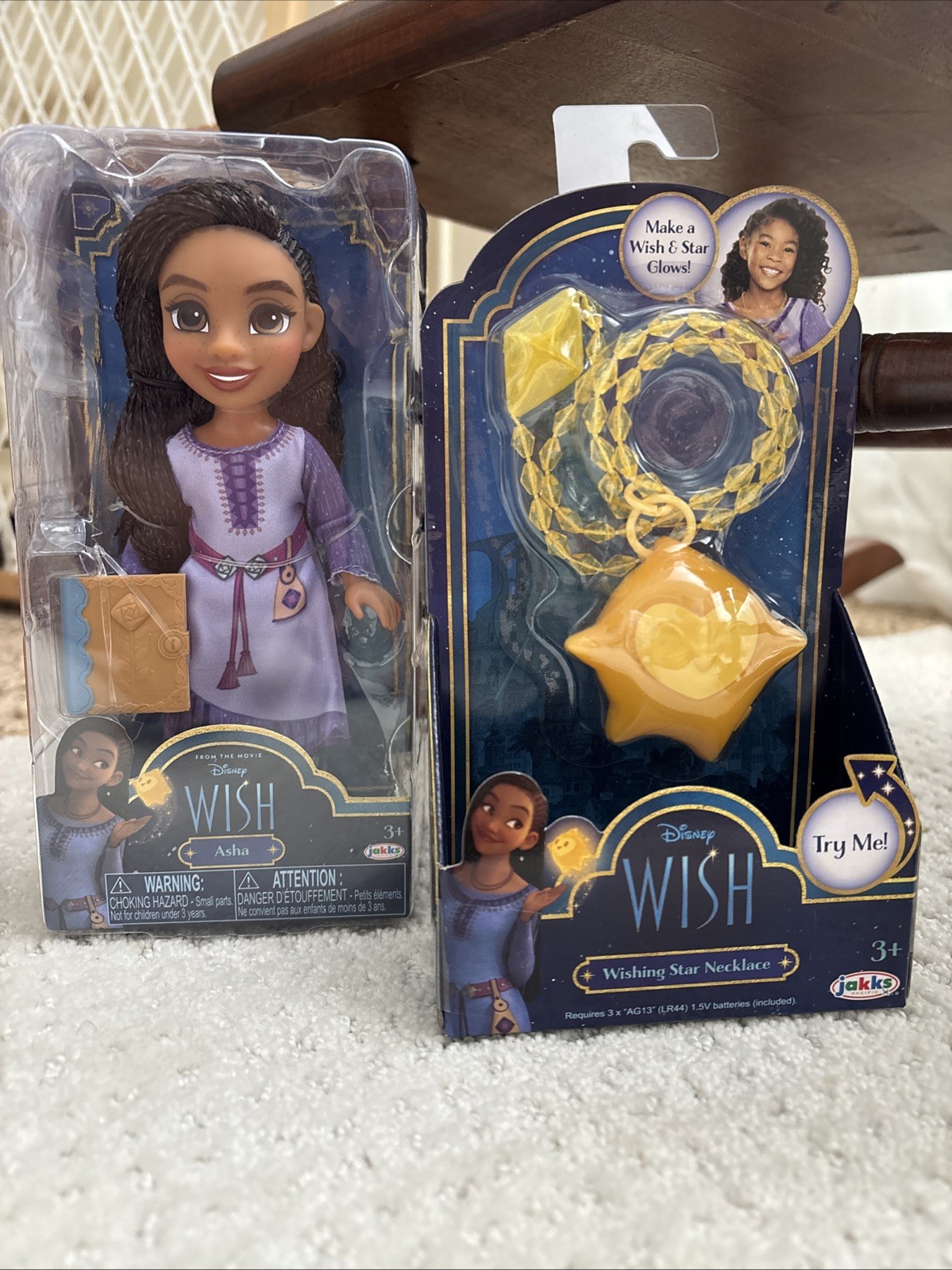 Disney Wish Asha Doll 6 Inches And Wishing Star Necklace Both New In Box