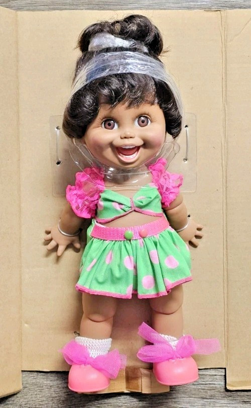 #5 SO FUNNY NATALIE ? BABY FACE DOLL Galoob African American AA BLACK Box
