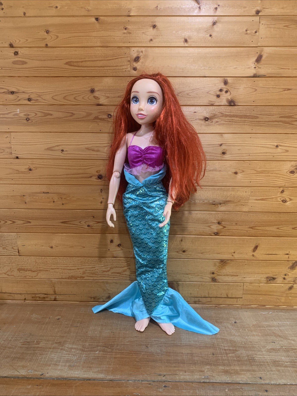 Large 32″ Princess Ariel Doll Tall My Size Playdate Little Mermaid Disney