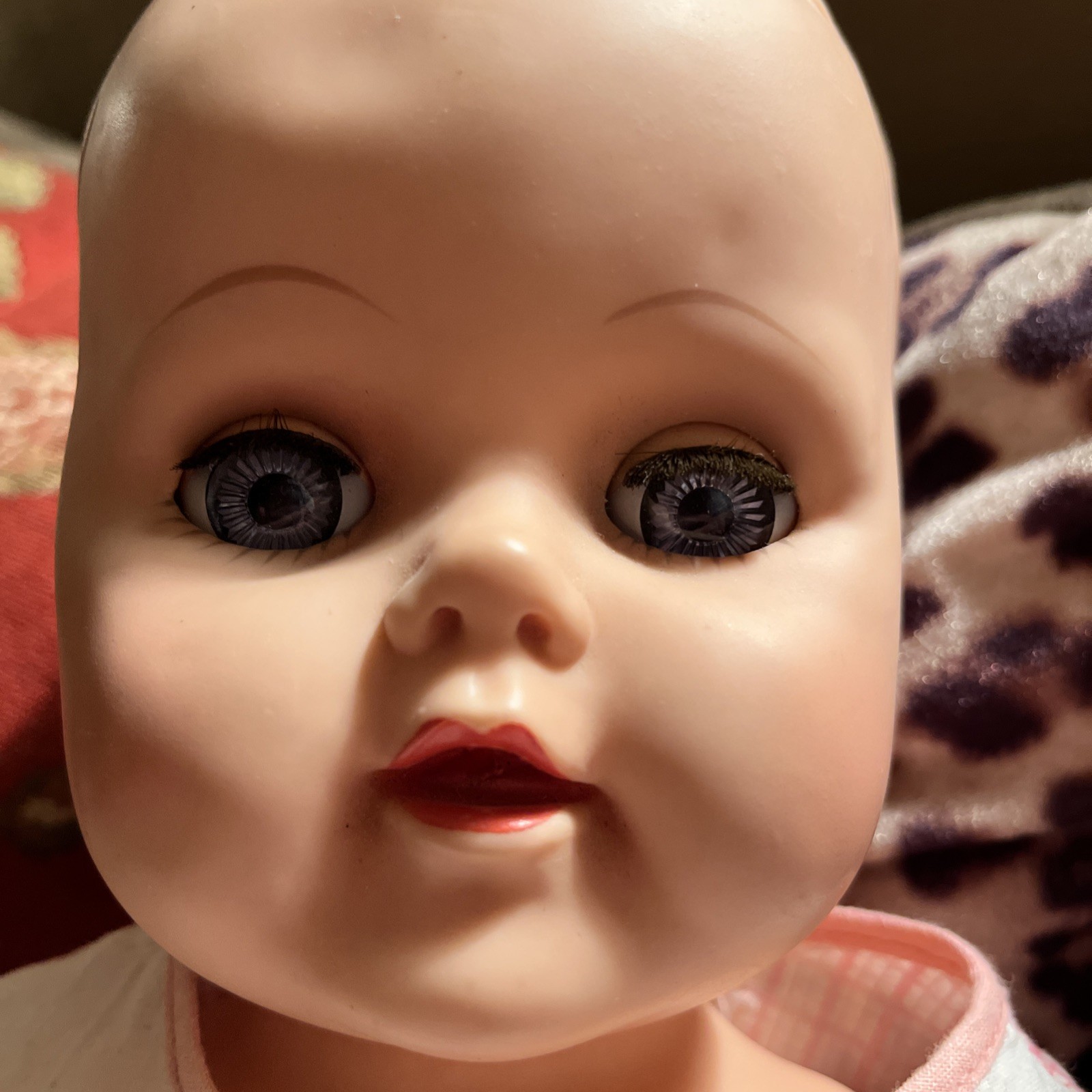 Vintage 1950S Eegee Baby Doll Blue Sleep Eyes Eyelashes 19”/ 50s Dress