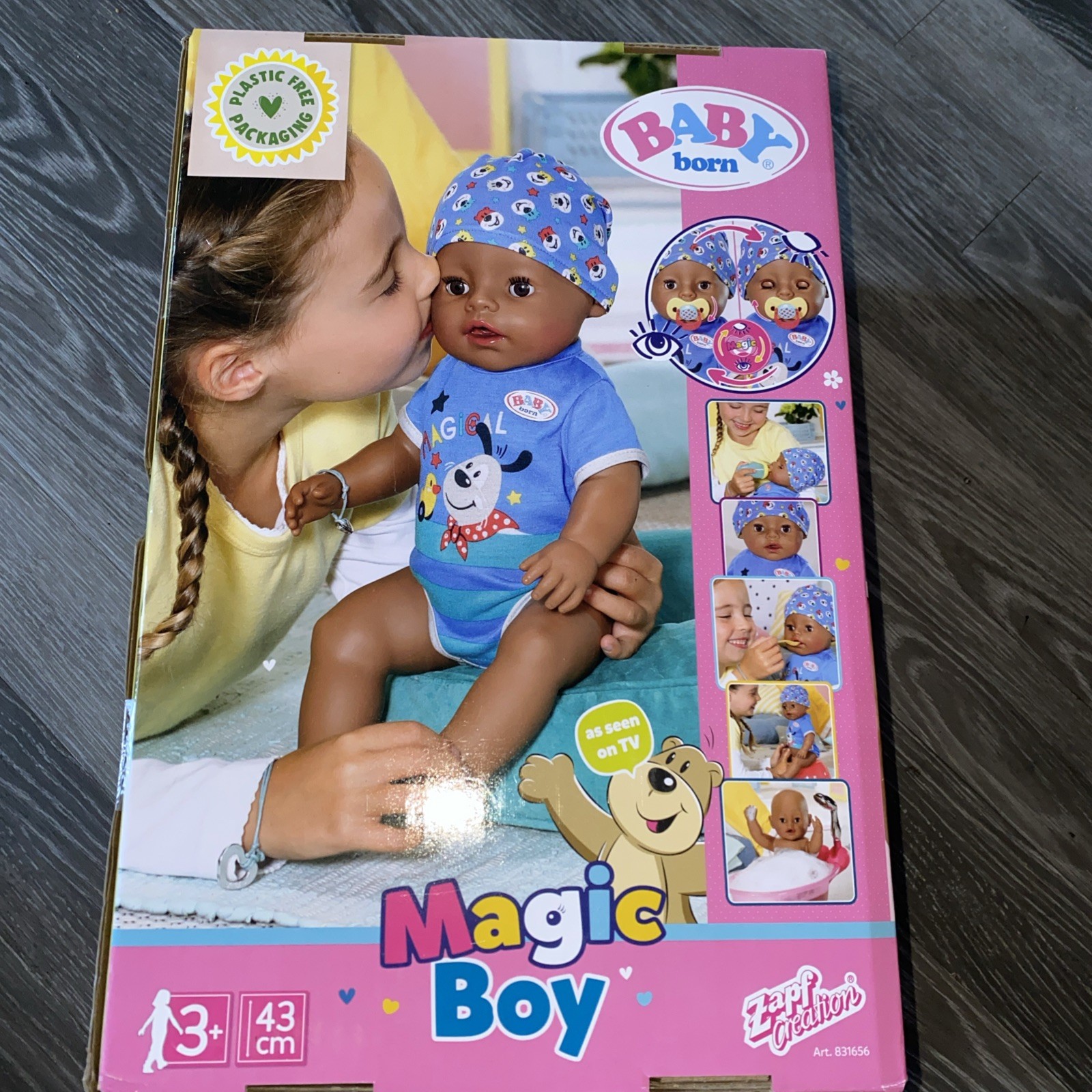 Baby Born Magic Baby Boy Doll – 17inch/43cm Brown Eyes Brown Complexion New