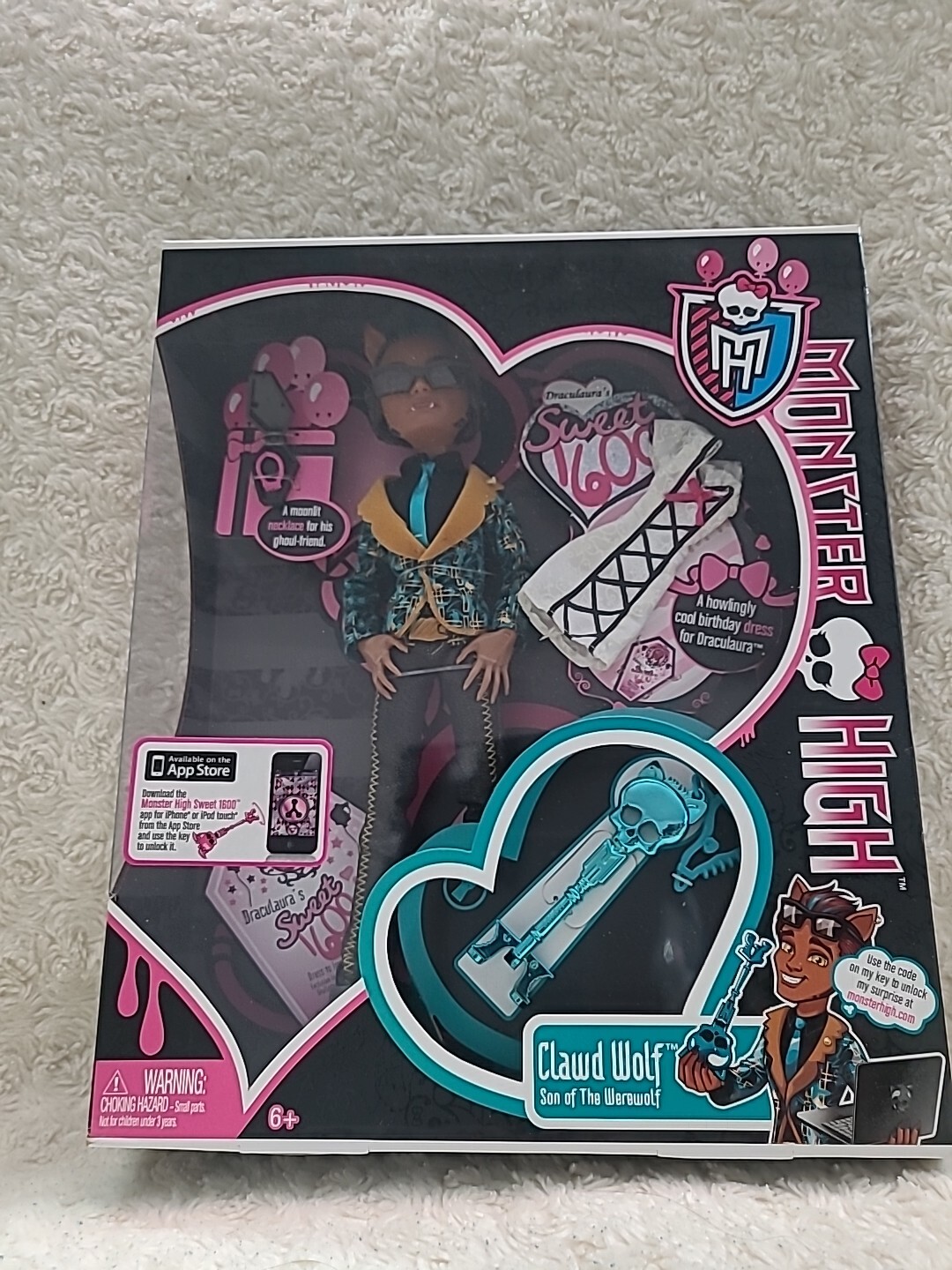 2011 Monster High Draculaura’s SWEET 1600 CLAWD WOLF Mattel BOY Doll_W9192_NIB