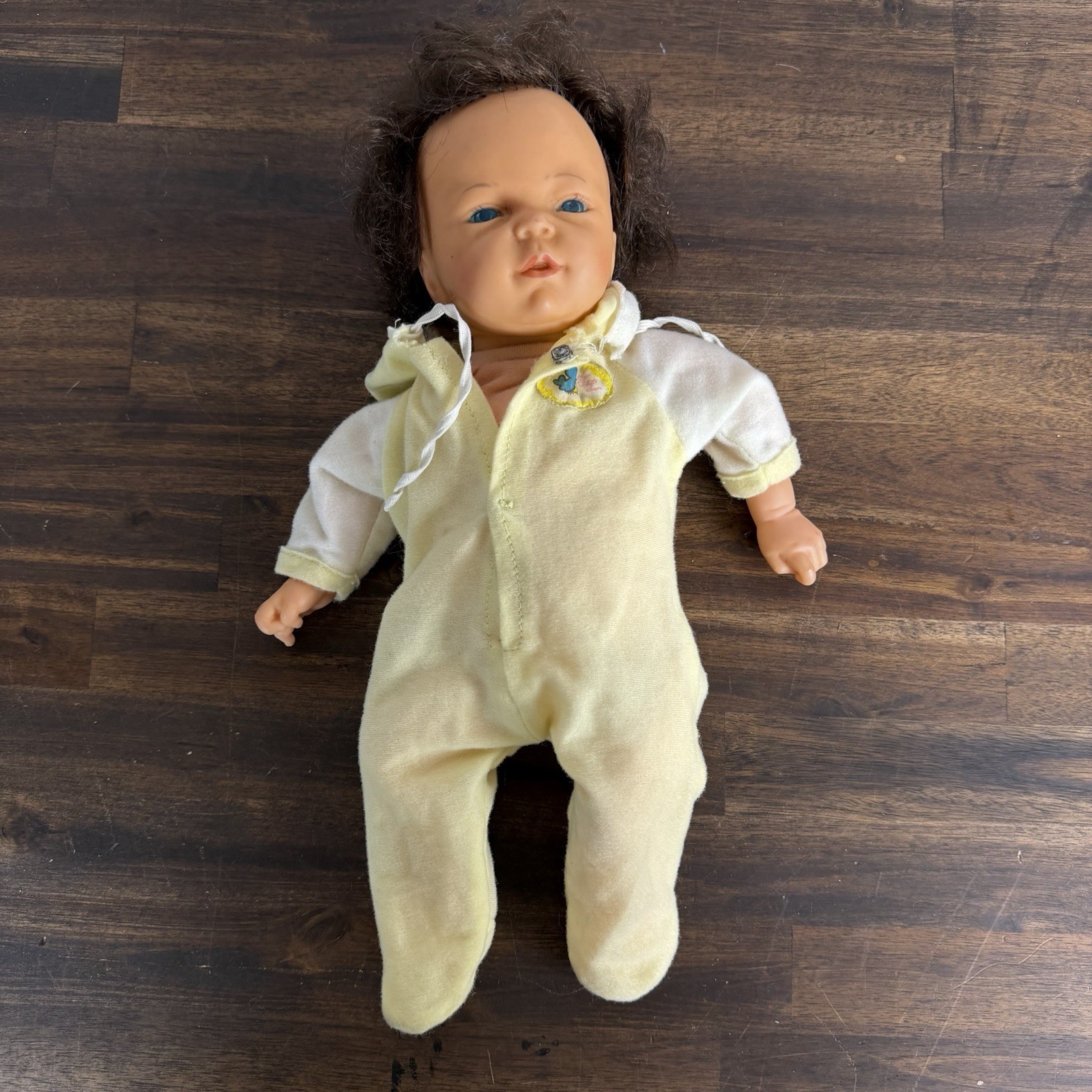 Vintage 1979 Mattel Love ‘N Touch Baby Doll – Original Yellow Sleeper – 13” 5146