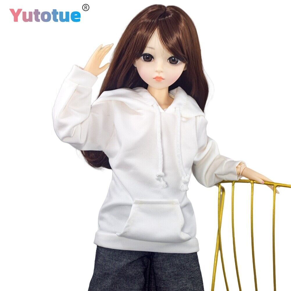 Yutotue 24 inch Girl Doll Removable Brown Wigs Clothes Pants Shoes Full Set Toy