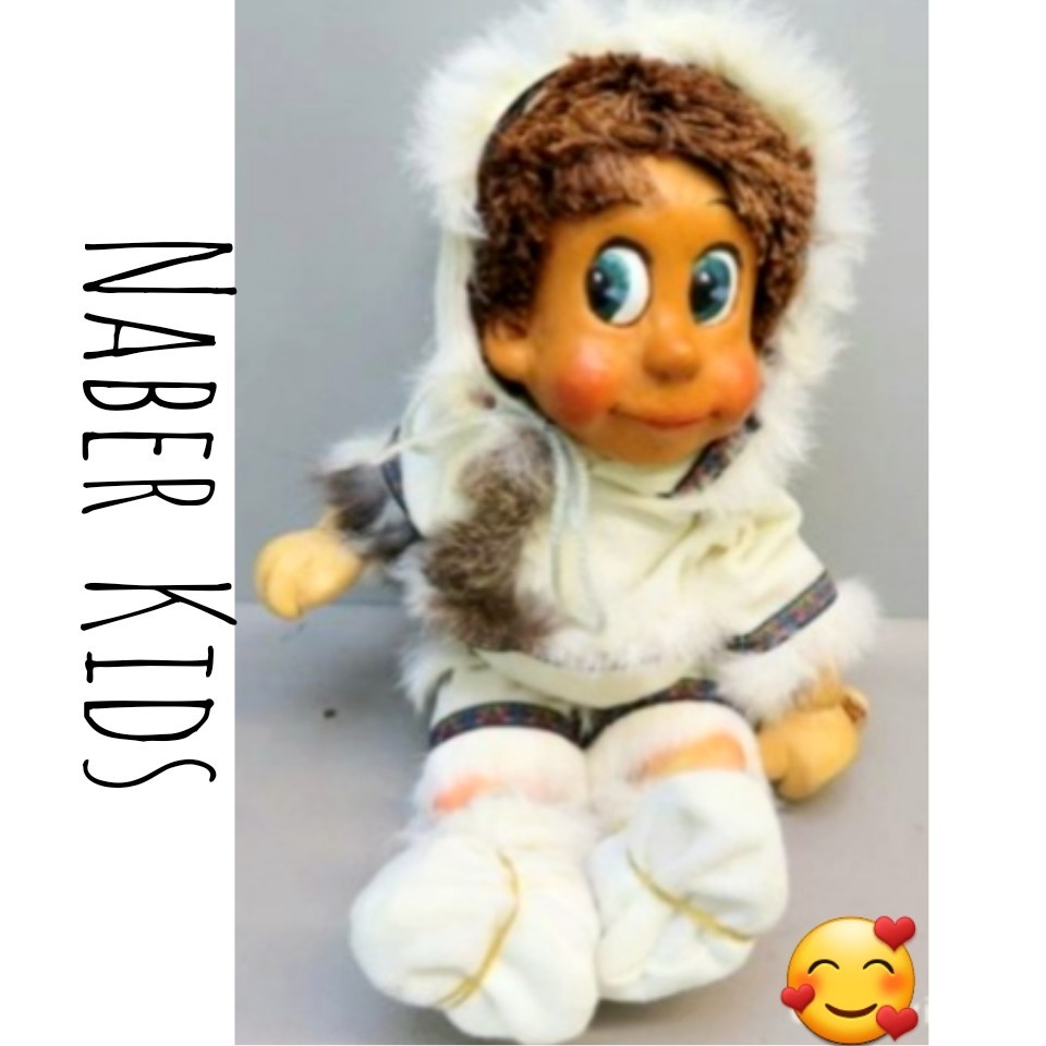 NABER Kids Native Eskimo Handmade Wood Doll Collectible H. P. Naber HTF RARE