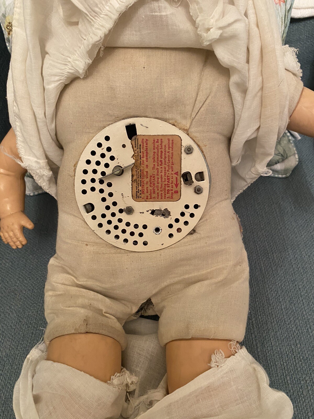 Ideal Hard Plastic Doll “Talking Tot” 22” Baby Doll 1950 Shilling Co HTF
