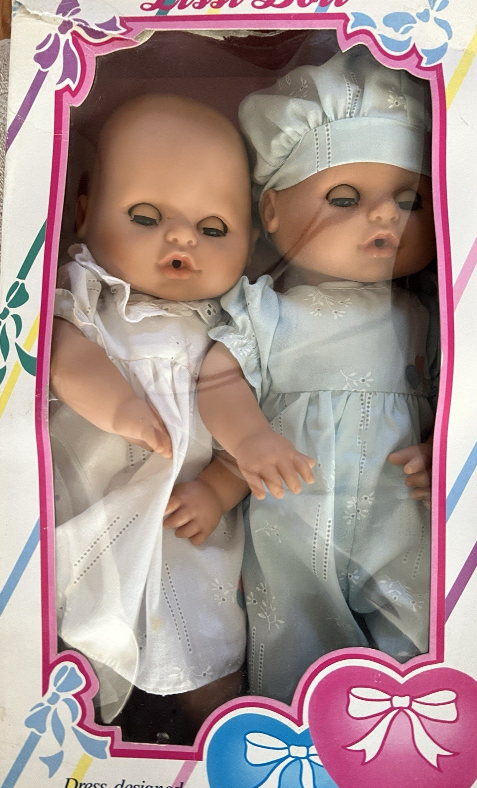 Vintage Lissi Dolls Two Hearts Collection Twins NIB / Faint Stains