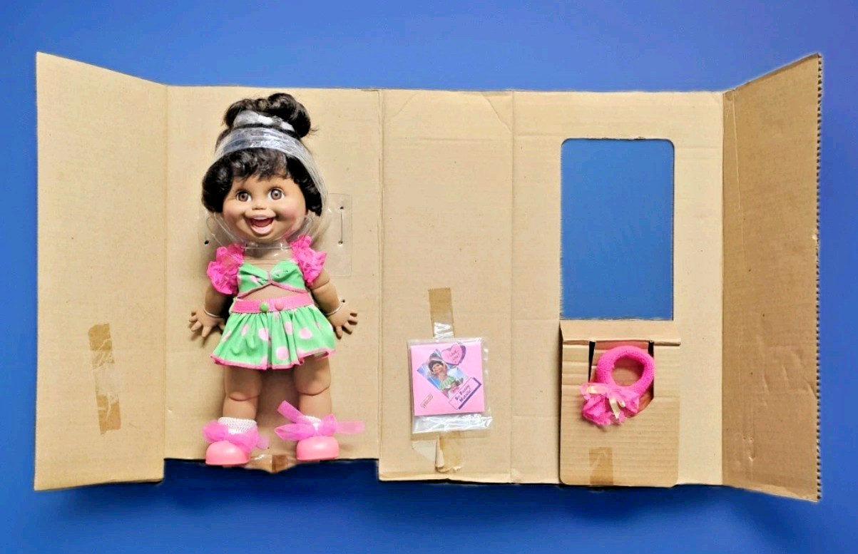 #5 SO FUNNY NATALIE ? BABY FACE DOLL Galoob African American AA BLACK Box