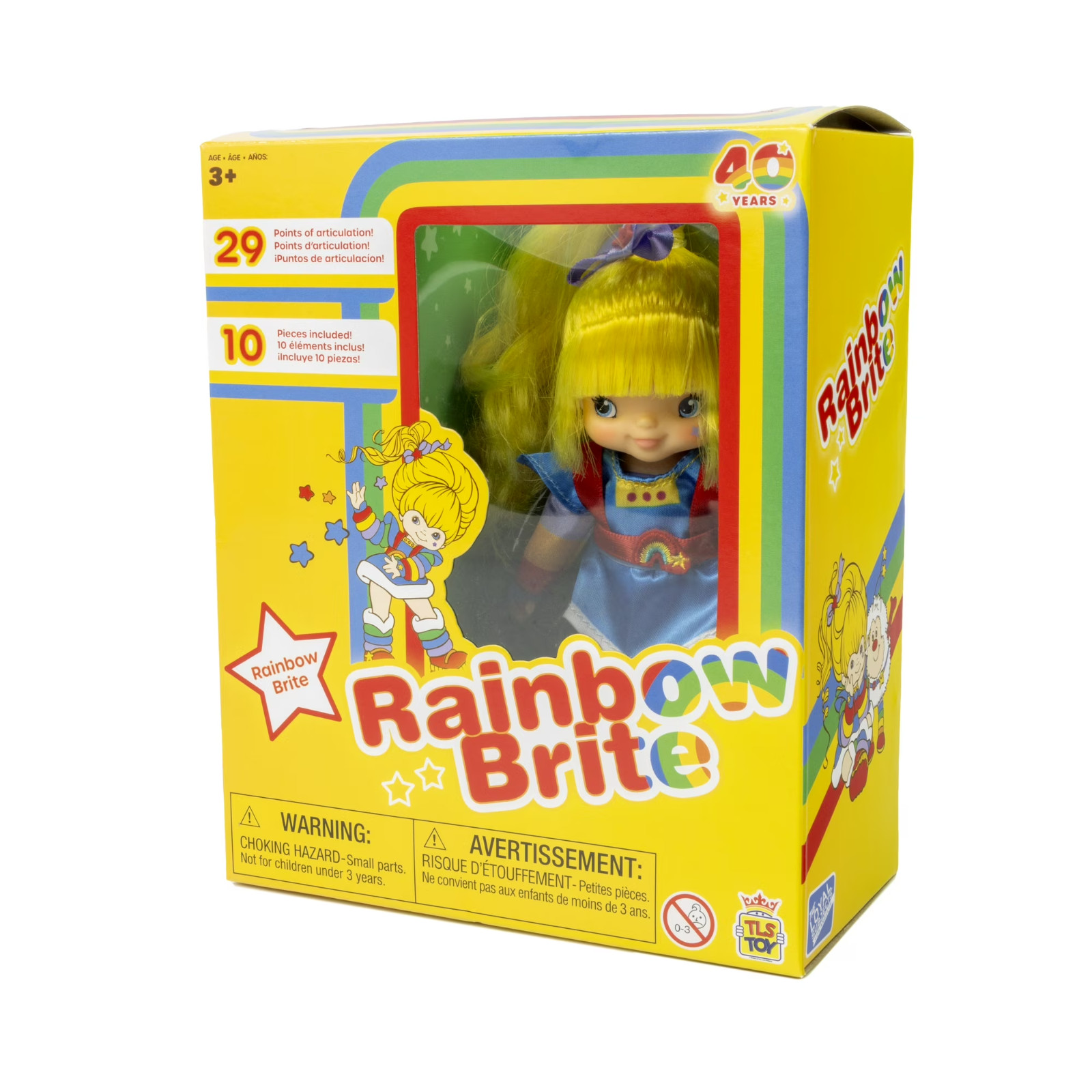 NEW Rainbow Brite DOLL WITH Outfit and LUNCH BOX CLASSIC 5.5 inches tall TOY#580