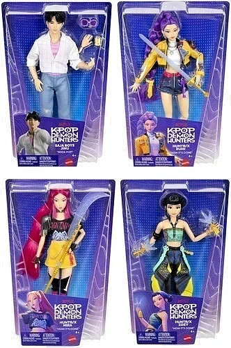 SET IN HAND K-POP Demon Hunters Core Huntrix Rumi, Mira, Zoey Jinu Fashion Doll
