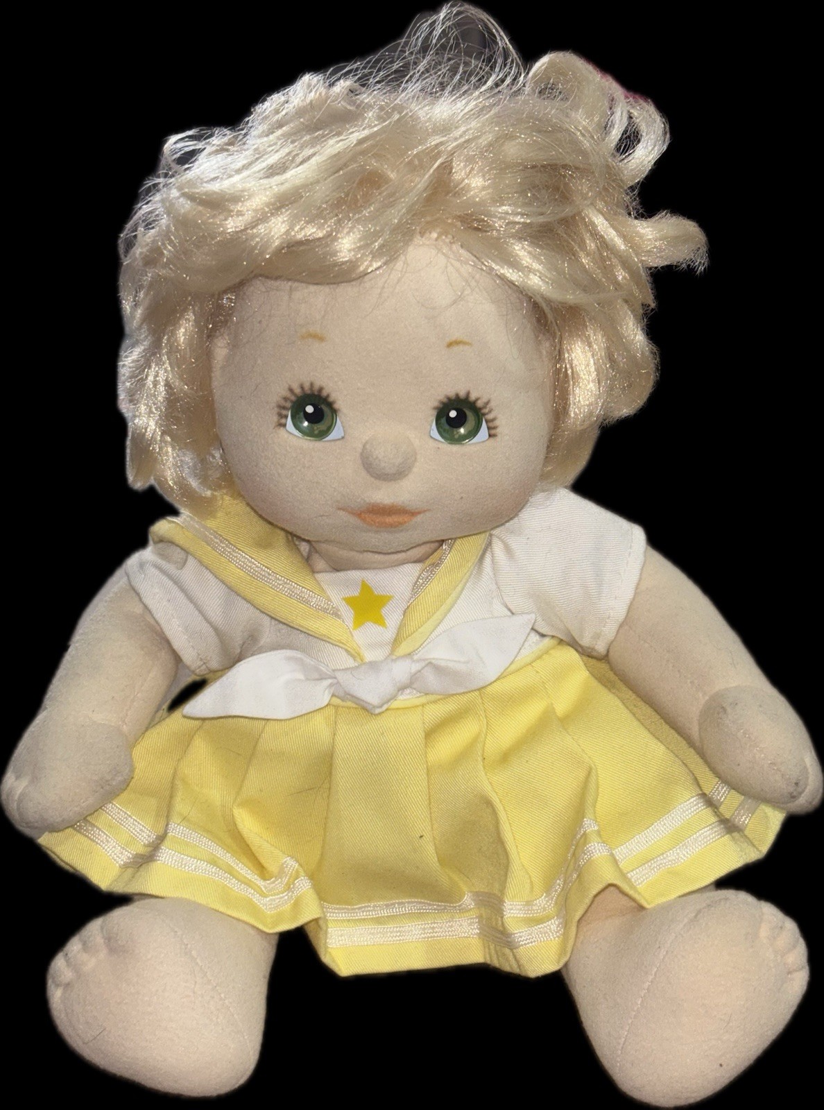 RARE Vintage My Child Doll Mattel Ash Blonde Hair Yellow Dress AW