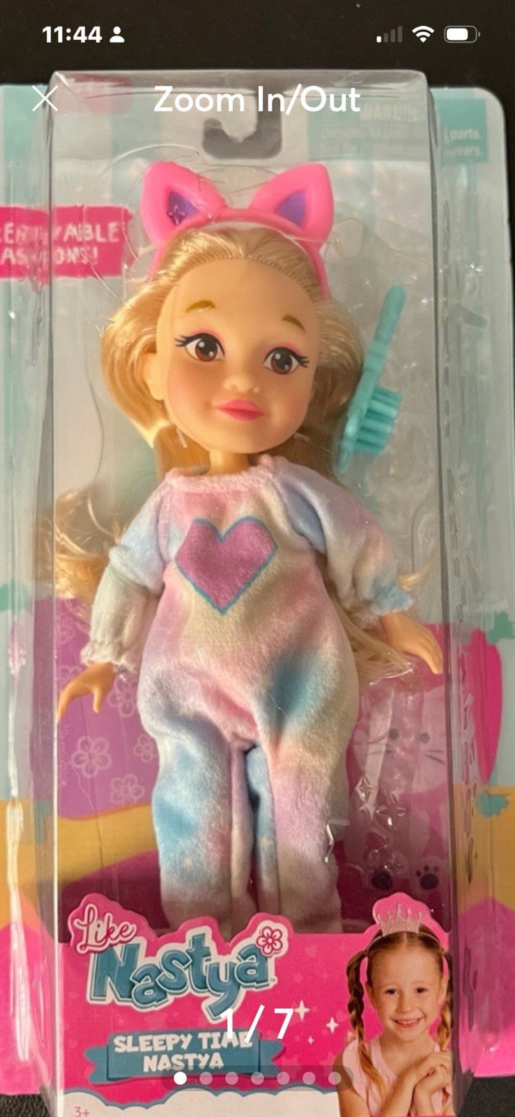 Like Nastya Sleepy Time Nastya Doll 11in Outfit Headband Hair Brush