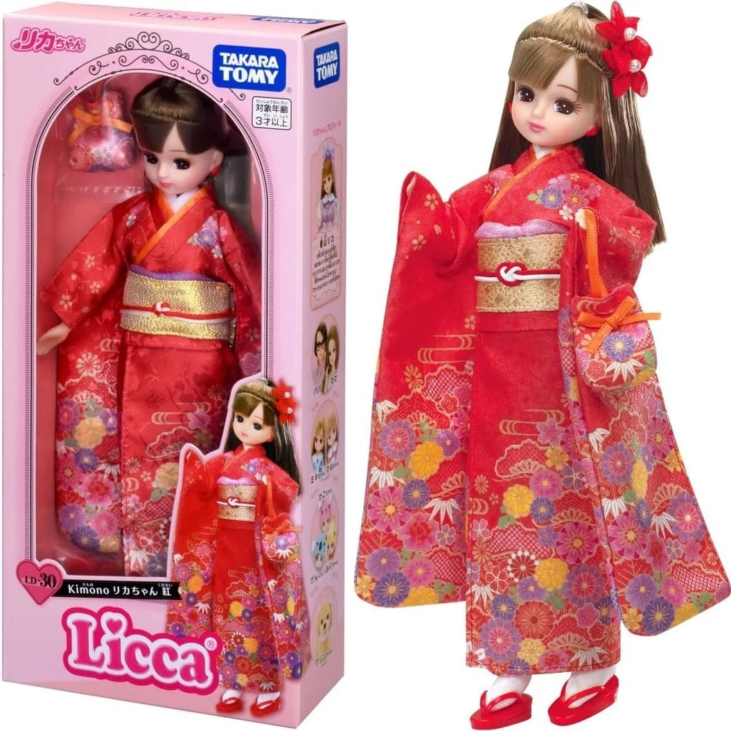 Licca Chan Kimono Doll LD-30 Red Takara Tomy Japan 2024 2025 Ships From Japan