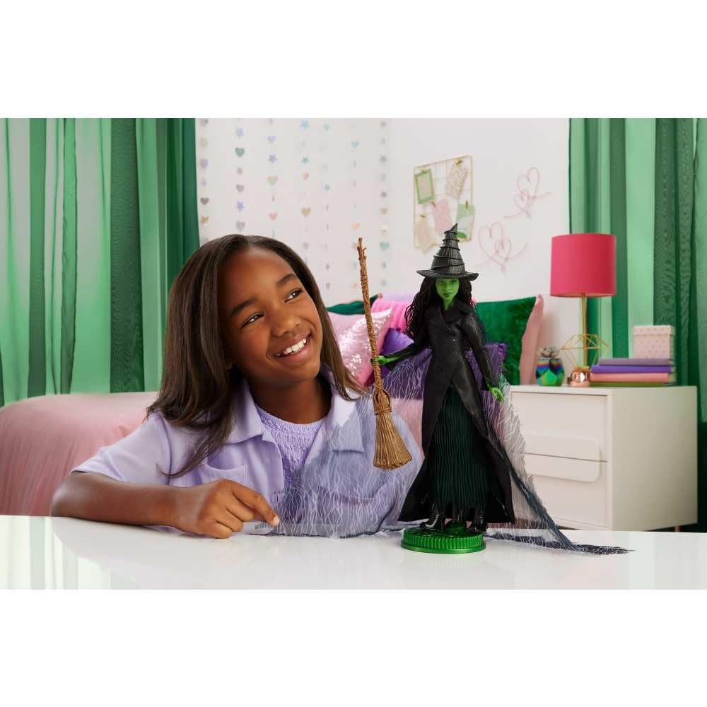 Mattel Wicked Deluxe Elphaba Fashion Doll with Movie-Inspired Gown, Accessories,