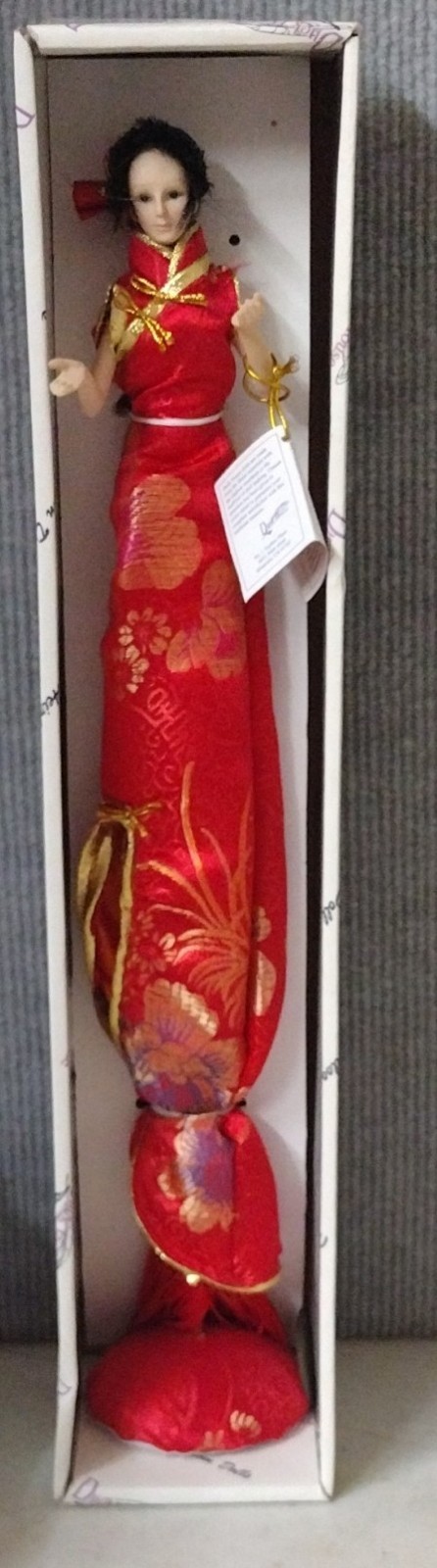 Duck House Heirloom Porcelain Doll Oriental 16.53″ Tall Shuelin