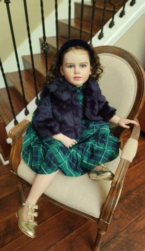 40in Unassembled Gabriella Painted Reborn Doll Kit Toddler Girl with Cloth Body