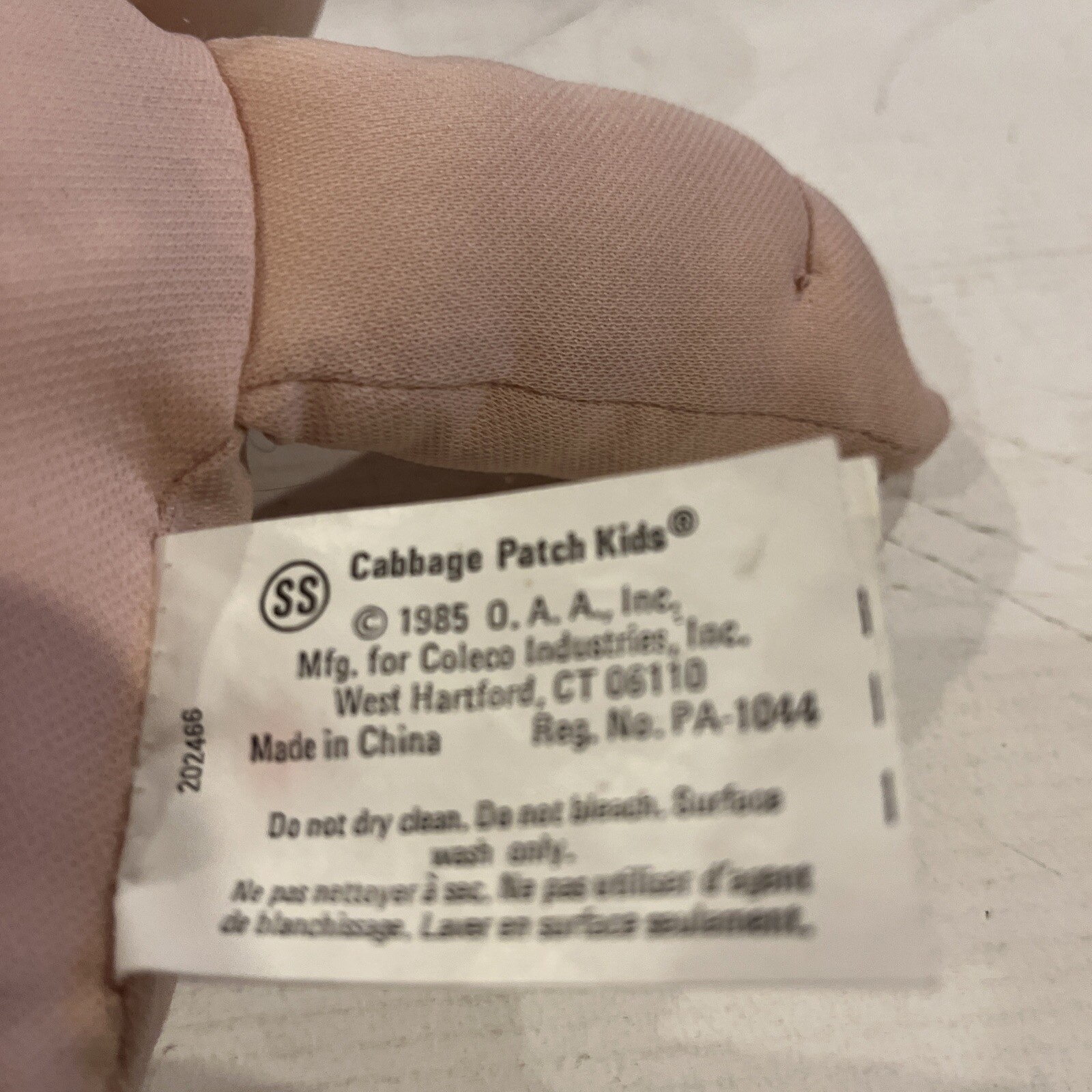 VTG Coleco Cabbage Patch Kid 1985 Preemie Bald Brown Eyes Baby Blue Signature