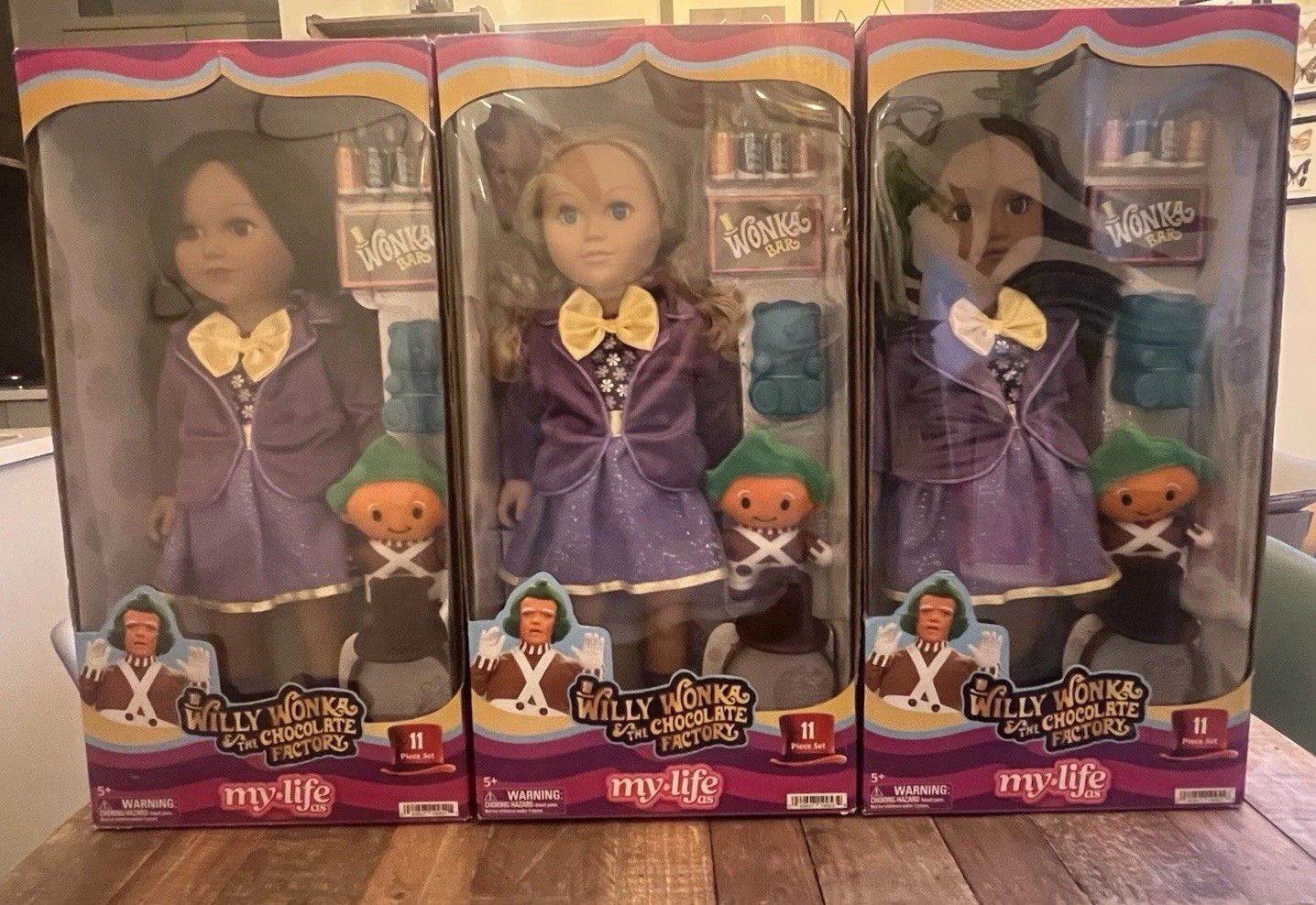 Charlie & The Chocolate Factory Collectables Doll Set – X3 Complete – New / Rare