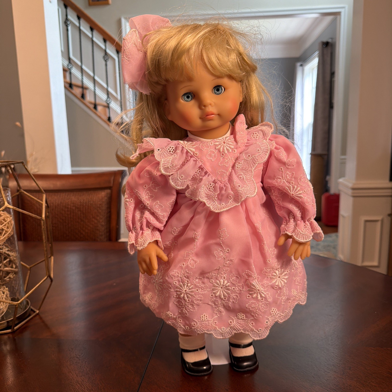 Lissi 20″ Doll – Blonde Hair, Blue Eyes, Vinyl & Cloth Body Signed