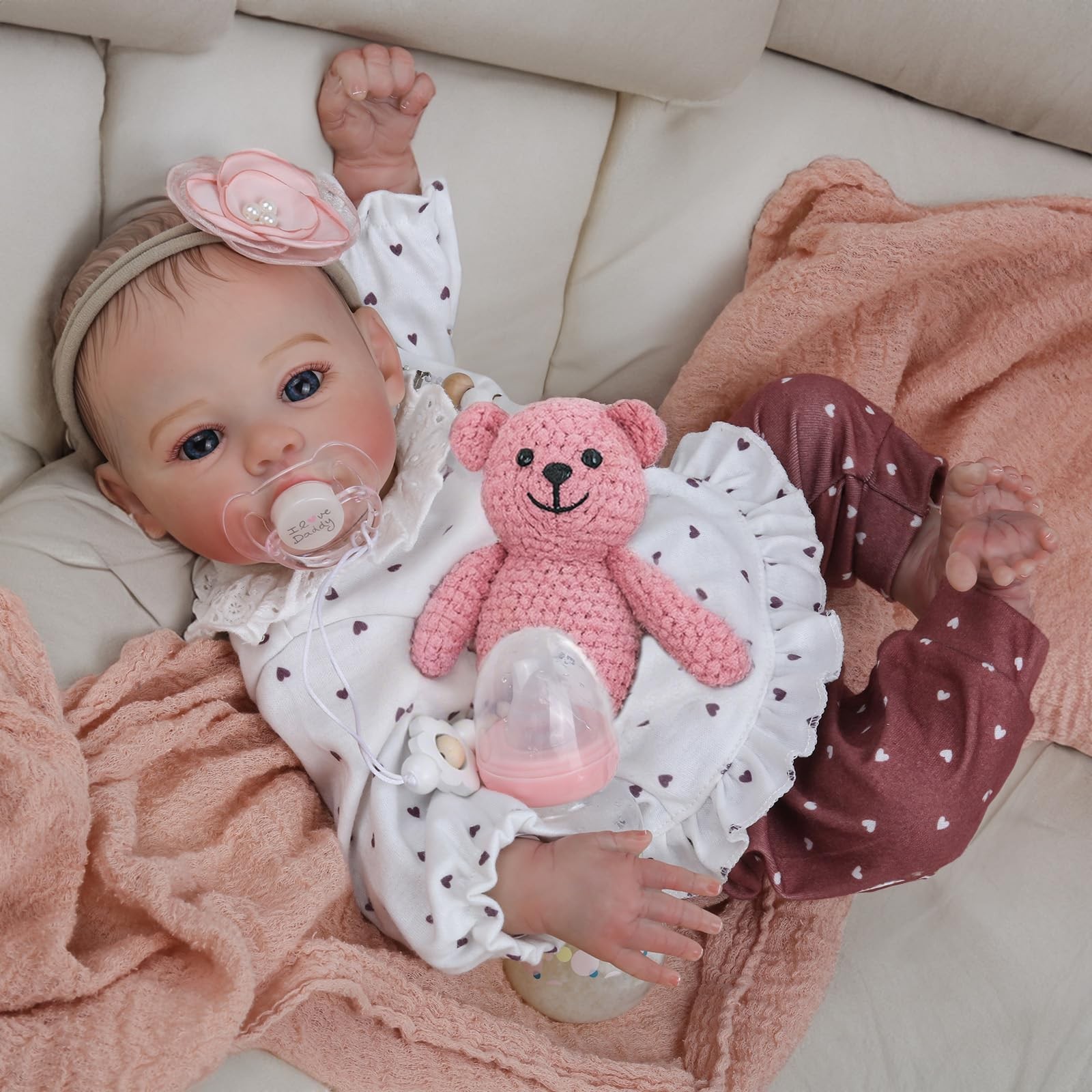 Reborn Baby Dolls – 18 Inch Realistic Baby Doll Girl, Real Life Baby Dolls wi…