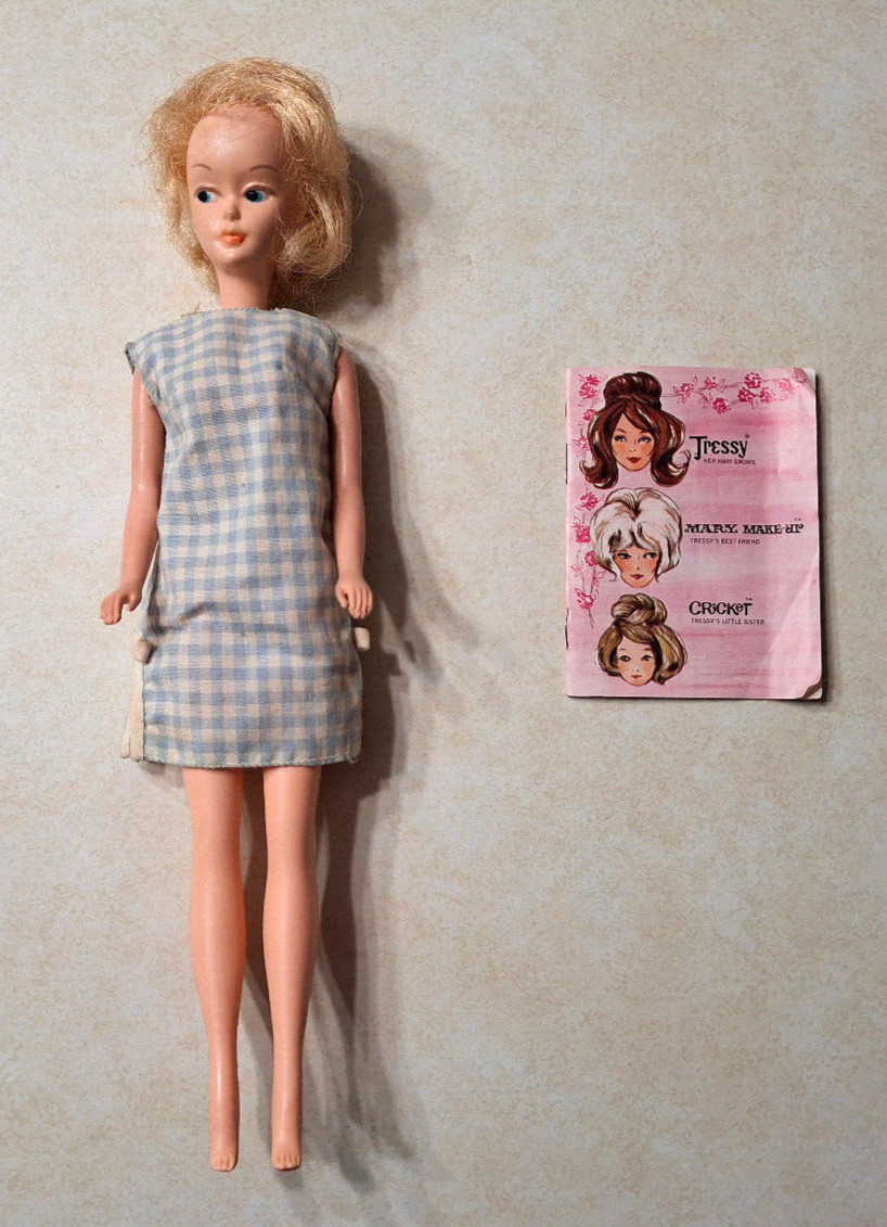 Vintage Mary MakeUp Doll American Character 1960s 1964 Tressy’s Friend w Catalog