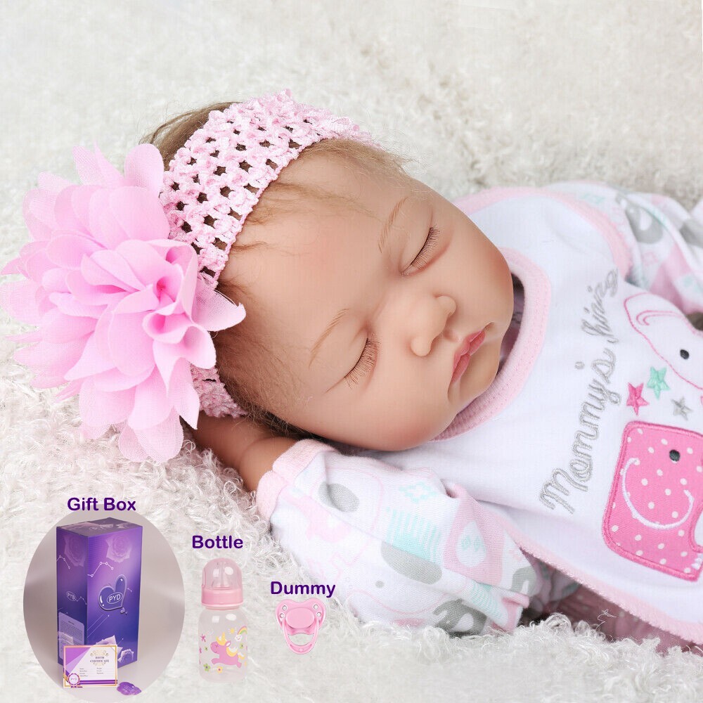 22″ Handmade Reborn Baby Dolls Realistic Newborn Girl Doll Gift Vinyl Silicone