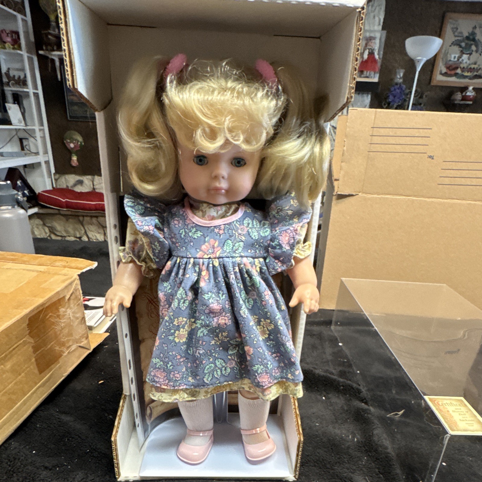 Lissi Dolls Jennifer 17in Girl Doll Blonde Curly Hair Blue Eyes 1993 Signed LE