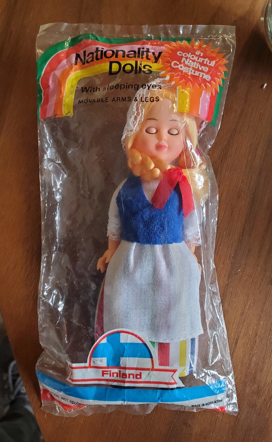 Vintage NIP NATIONALITY Finland Hong Kong 6″ Plastic Collectible DOLL