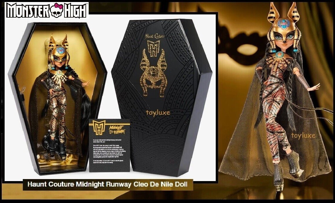 Mattel Creations Monster High Haunt Couture Midnight Runway Cleo De Nile Doll !