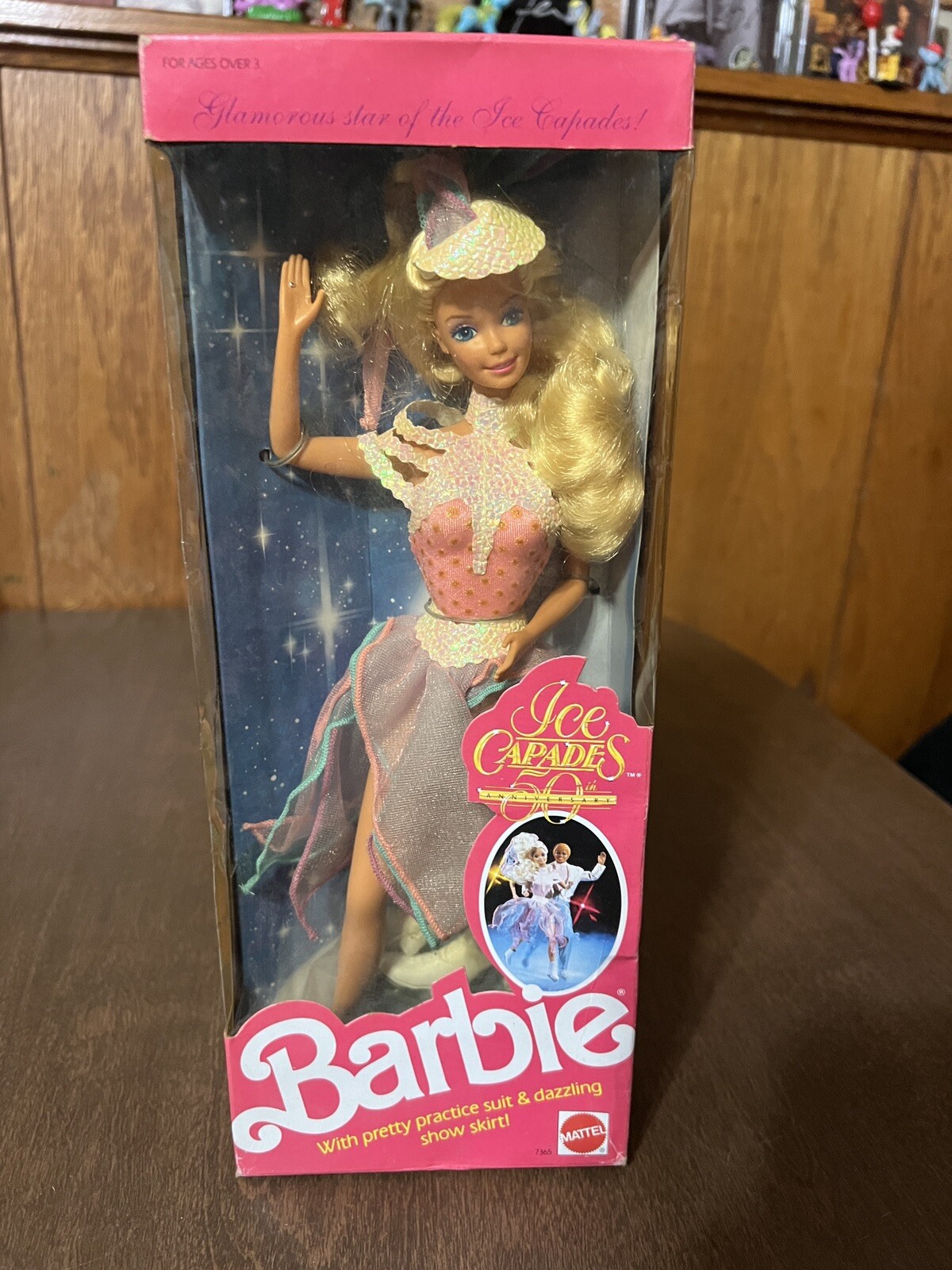 Mattel Barbie Ice Capades Barbie 50th Anniversary Doll 7365 New In Worn Box