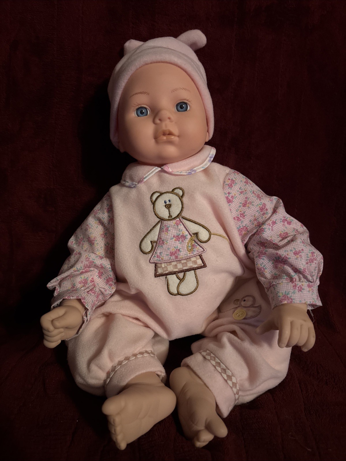 1997 CITI TOY Baby Doll Blue Eyes Soft Body Vintage Collectible Toddler Play Toy