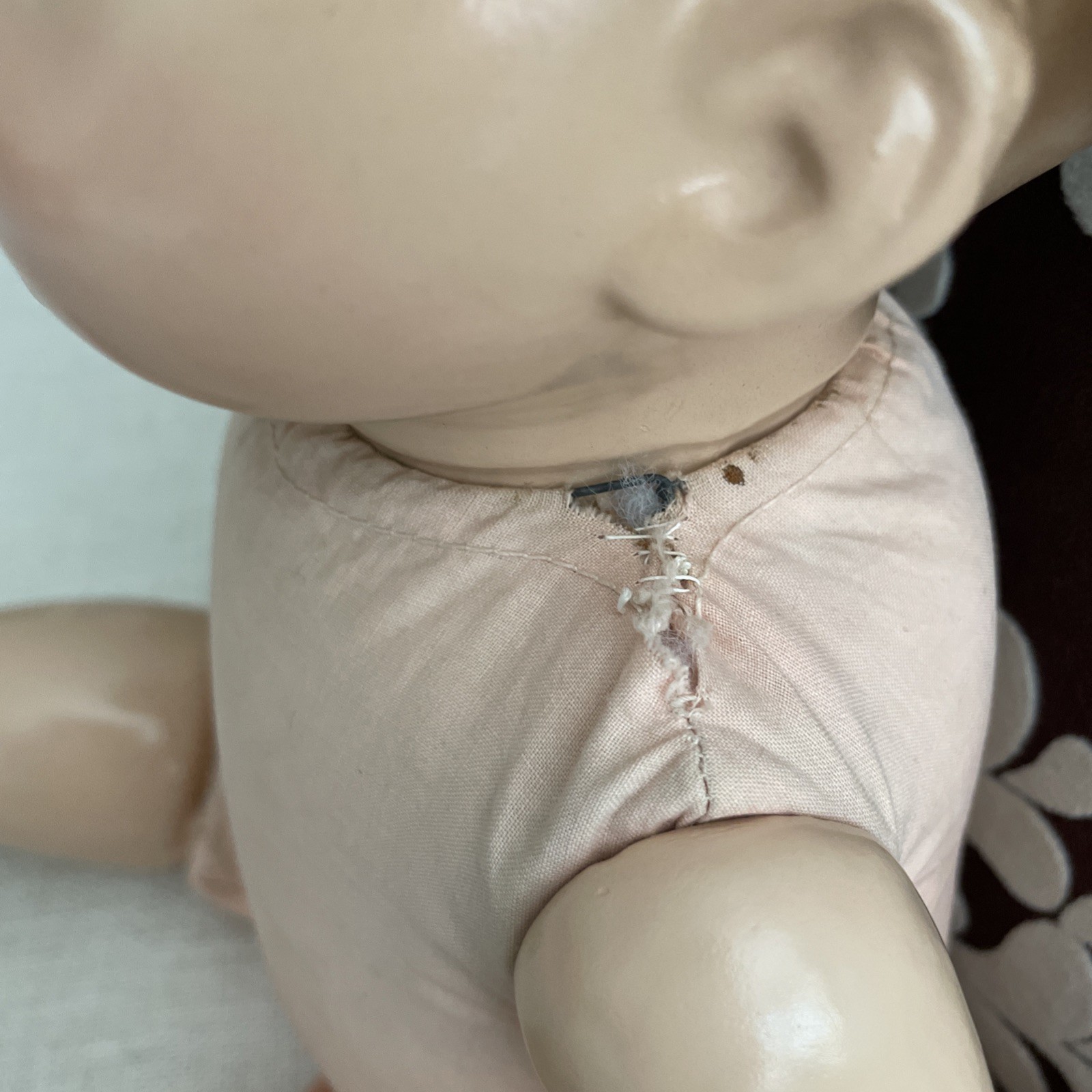 Depression Era Effanbee Composition Head Sleepy Eye Baby Doll, Cloth Body- 18”