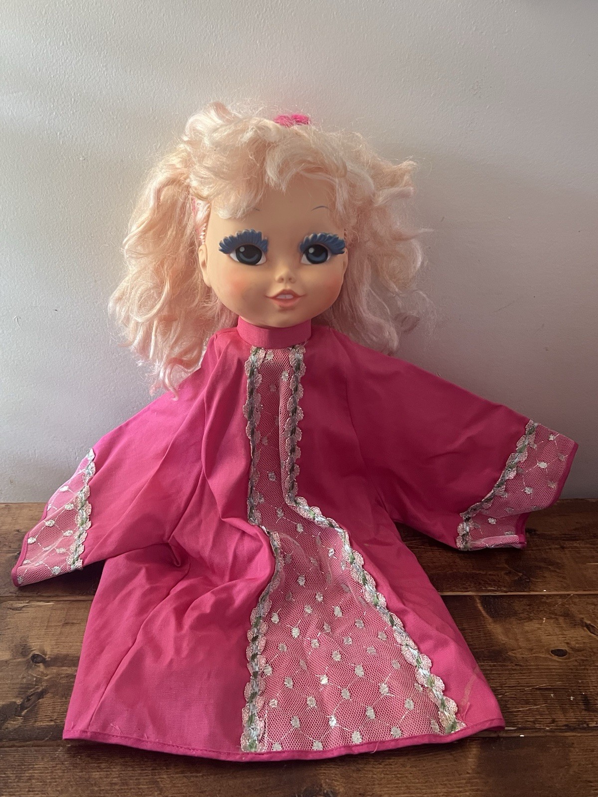 Extremely Rare Beautiful Vintage 24” eegee GYPSY Poppett doll, Puppet 2ft Blonde